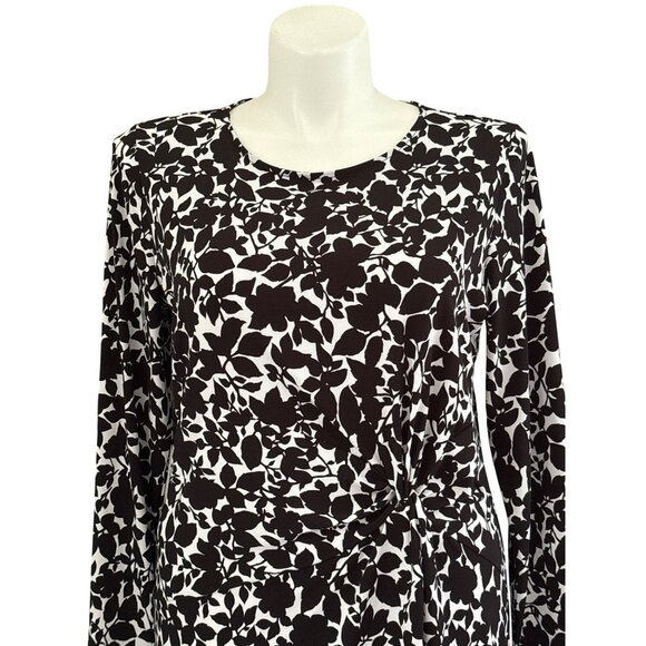 MICHAEL Michael Kors Black White Floral Sheath Dress, Women's Size XL - Picture 2 of 10